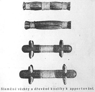 Slamn vchty a devn kozlky k apportovn