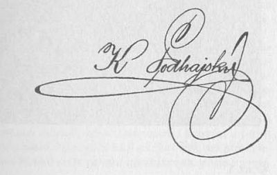 Karel Podhajský - podpis